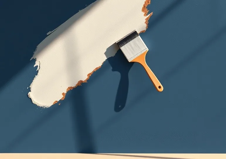 Application d'un enduit décoratif à la lisseuse sur un mur