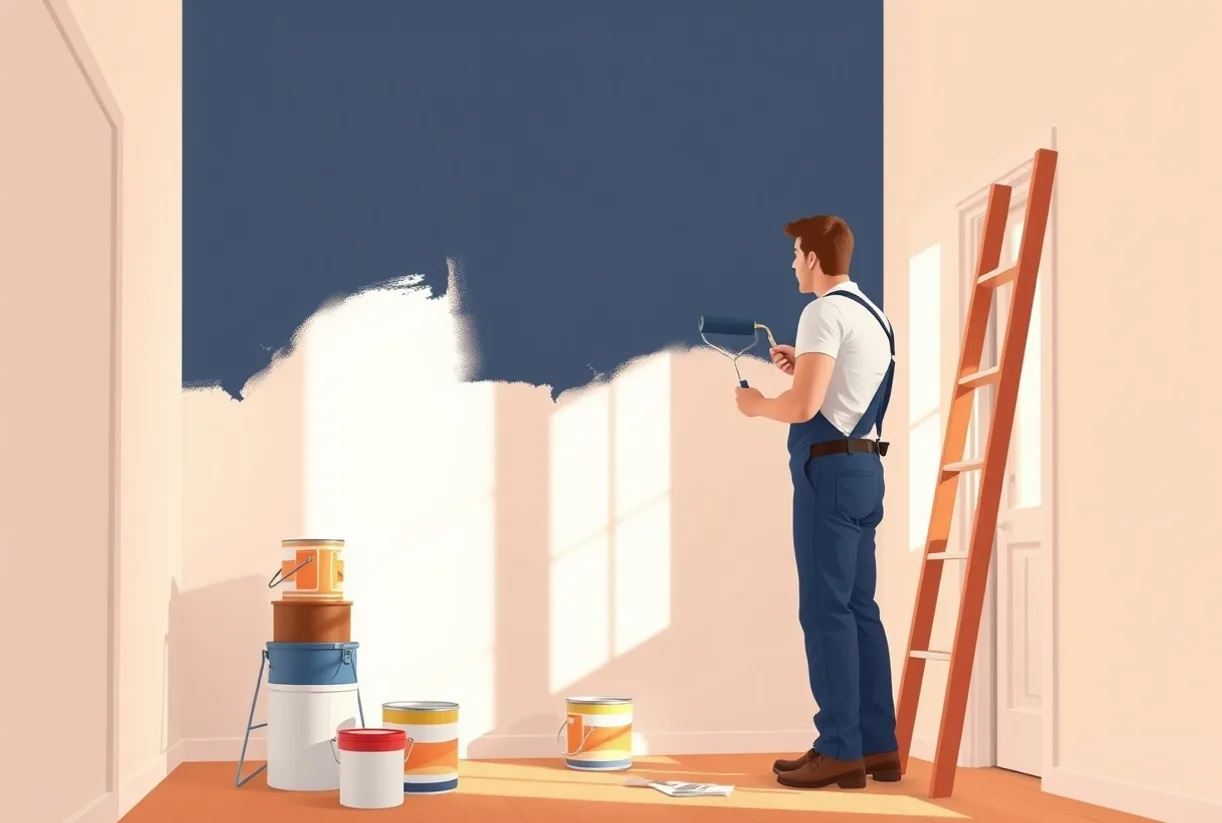 Peintre Biot 06410 en intervention sur un chantier